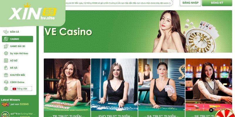 Casino trực tuyến với bàn chơi thời gian thực, dễ theo dõi